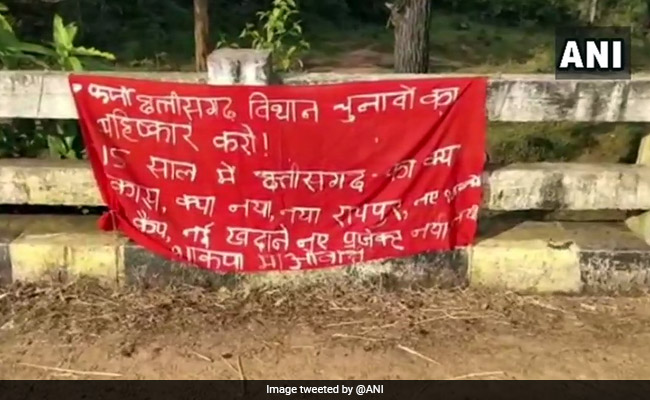 'Maoist' Banners Call For Election Boycott In Chhattisgarh's Tribal Areas