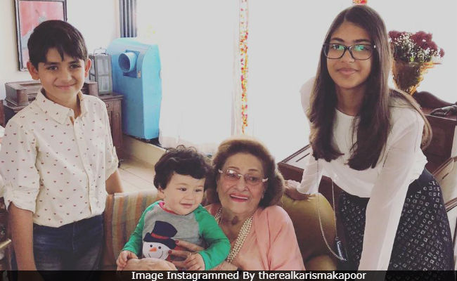 Krishna Raj Kapoor Remembered By Karisma Kapoor With Pic Of Taimur, Samiera And Kiaan