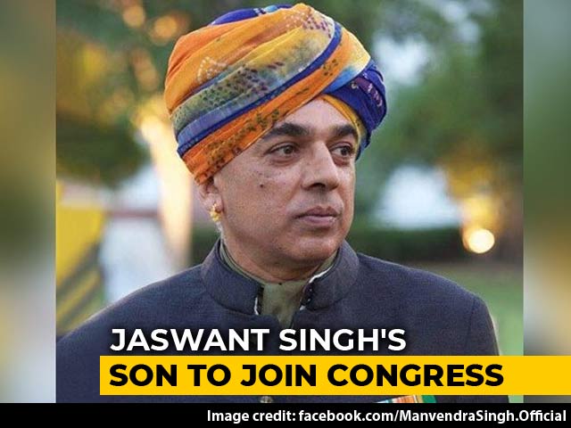 Destination Congress For Manvendra Singh, Son Of BJP's Jaswant Singh