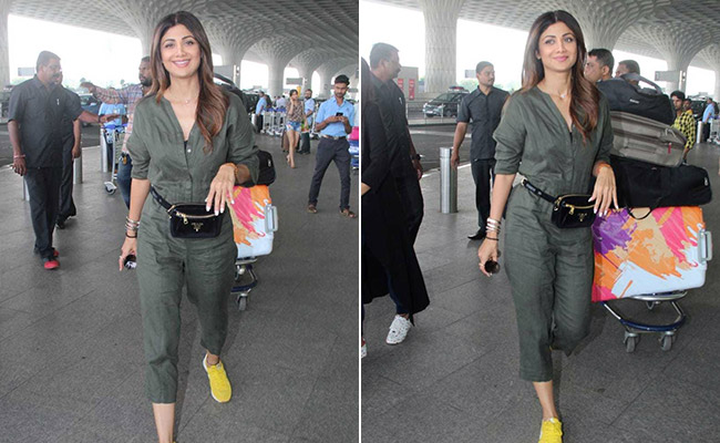 Get The Look: Shilpa Shetty Nails Airport Fashion In A Chic Jumpsuit