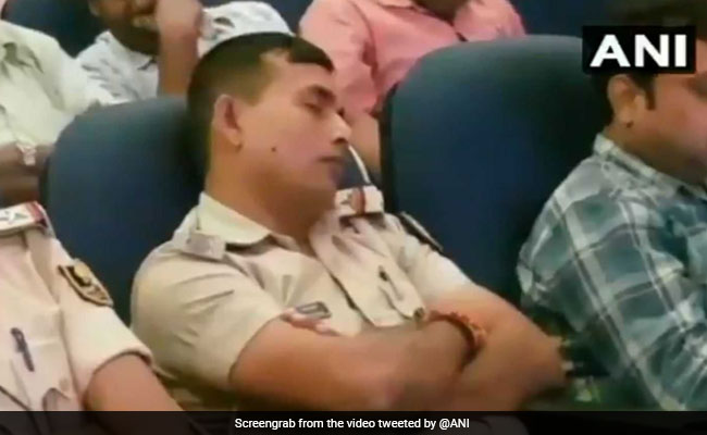 Patna Cops Found Sleeping At Event On Law And Order, Caught On Camera