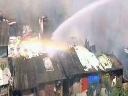 Fire Breaks Out In Slums In Mumbai, 25 Fire Engines On Spot Fire Breaks Out In Slums In Mumbai, 25 Fire Engines On Spot