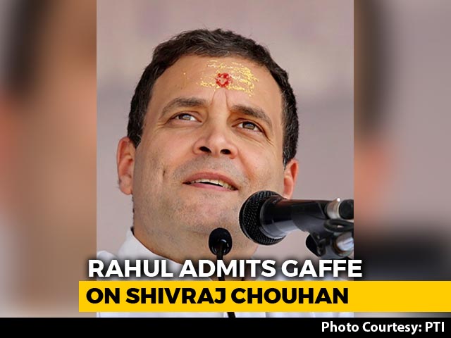 "Was Confused": Rahul Gandhi "Clarifies" After Shivraj Chouhan Threat
