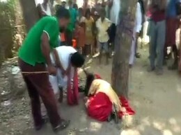 Muslim Teen Tied To Tree, Thrashed For Eloping With Hindu Man In Bihar Muslim Teen Tied To Tree, Thrashed For Eloping With Hindu Man In Bihar