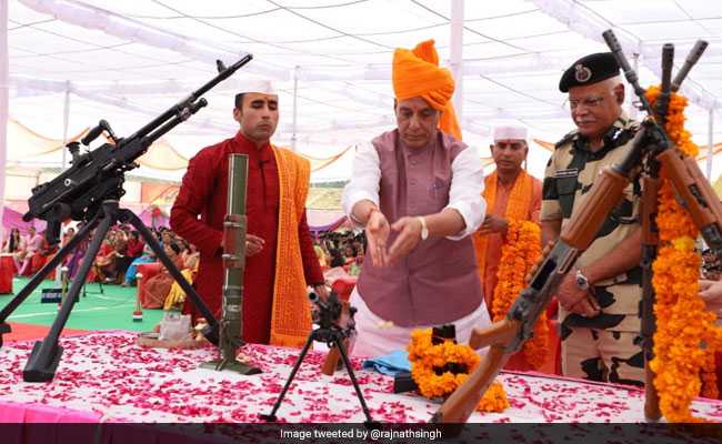 Rajnath Singh Celebrates Dussehra With BSF Jawans