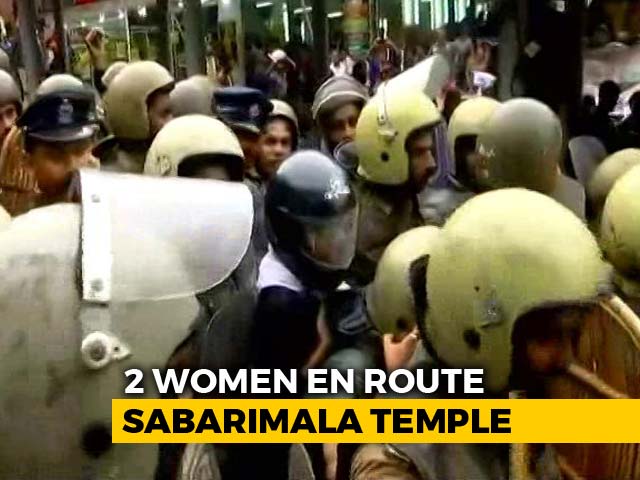 2 Women Almost At Sabarimala Shrine Blocked By Protesters, Priests