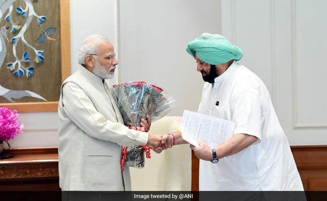 Amarinder Singh Meets PM Modi, Asks Compensation For Stubble Burning