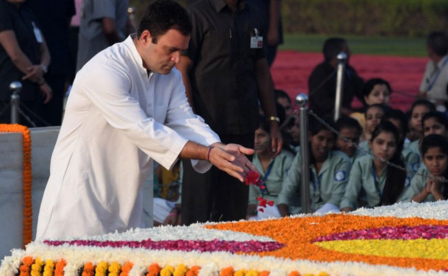 Sonia, Rahul Gandhi Pay Tribute To Mahatma Gandhi At Rajghat