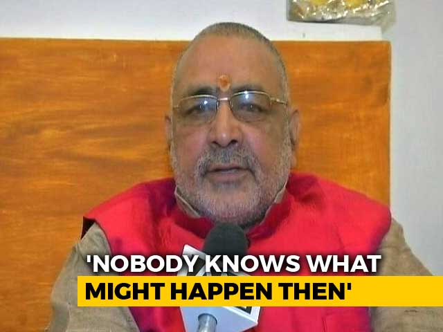"Hindus Running Out Of Patience": Minister Giriraj Singh On Ram Temple
