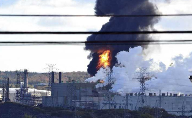 Explosion And Fire Reported At Canada's Largest Oil Refinery