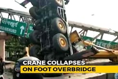 Part Of Foot Overbridge Collapses In Mumbai Due To Crane Tipping Over Part Of Foot Overbridge Collapses In Mumbai Due To Crane Tipping Over