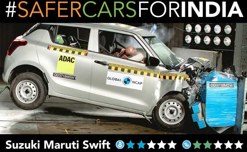 Made-In-India Maruti Suzuki Swift Scores Two Stars In Crash Test
