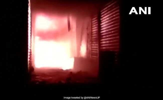 Massive Fire Breaks Out In Electronic Shops In UP's Ballia