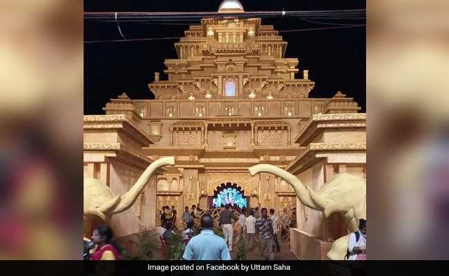 Tripura's Durga Puja Pandals Recreate The Grandeur Of <i>Baahubali</i>