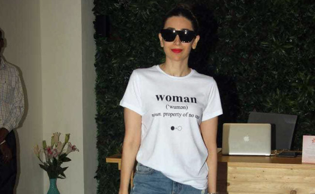 Here's How To Wear A Statement Slogan Tee Like Karisma Kapoor