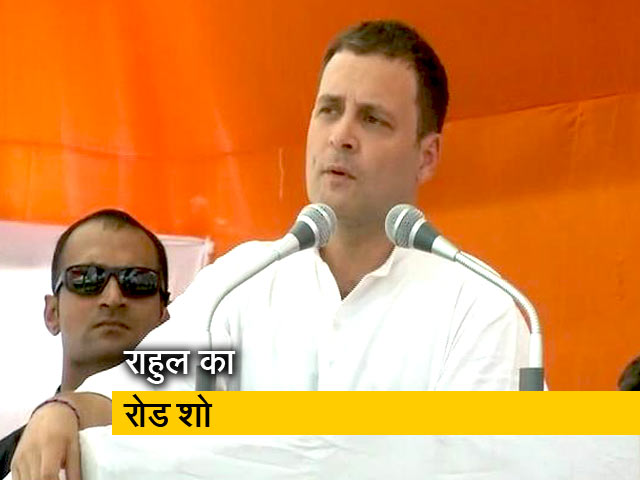 राजस्थान में राहुल गांधी का 130 किमी लंबा रोड शो