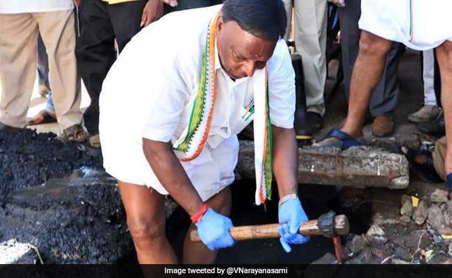 Puducherry Chief Minister Gets His Hands Dirty, Video Is Viral