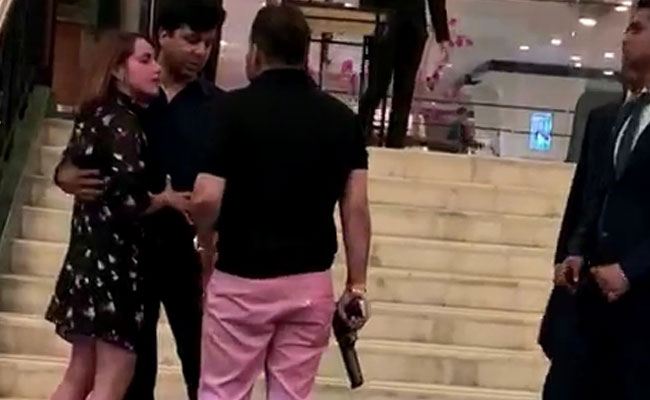 Watch: BSP Leader's Son Waves Gun, Abuses Woman At Delhi 5-Star Hotel