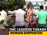 Video : Caught On Camera: Trinamool Leaders' Attacks On Woman BJP Supporter