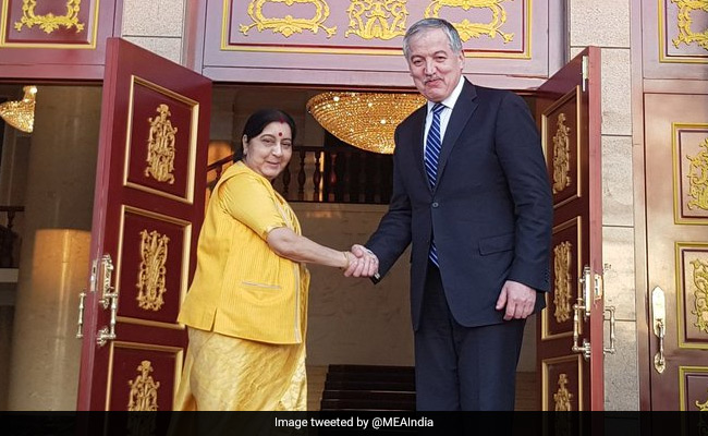 Sushma Swaraj Reaches Tajikistan For Shanghai Organisation Conclave