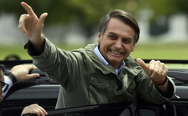Firework, Flags As Far-Right Jair Bolsonaro Wins Brazil Presidential Vote