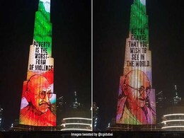 Messages From Mahatma Gandhi Light Up Dubai's Burj Khalifa. Watch Messages From Mahatma Gandhi Light Up Dubai's Burj Khalifa. Watch