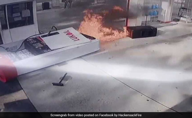 Shocking Video Shows Gas Pump Go Up In Flames After Car Pulls Away Too Soon