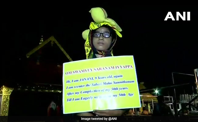 "Will Visit After 50": 9-Year-Old Girl With Placard At Sabarimala