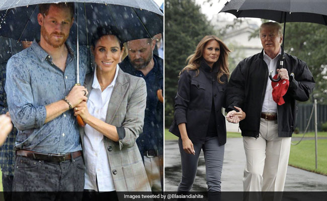 A Tale of Two Umbrellas: Meghan Markle Shared, Donald Trump Didn't