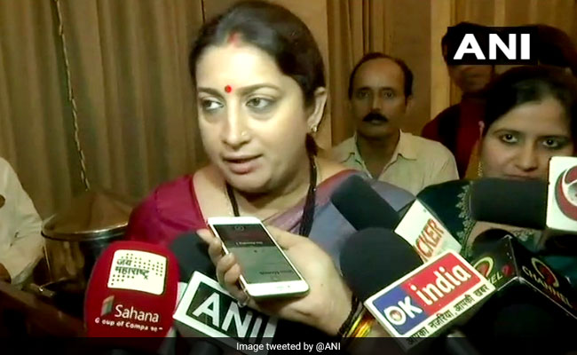 Complaint Against Smriti Irani In Bihar Court Over Sanitary Pad Remark