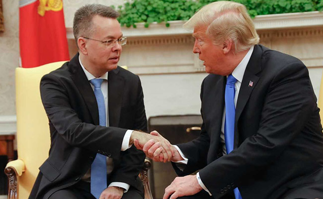 Freed US Pastor Andrew Brunson Back Home From Turkey, Meets Trump