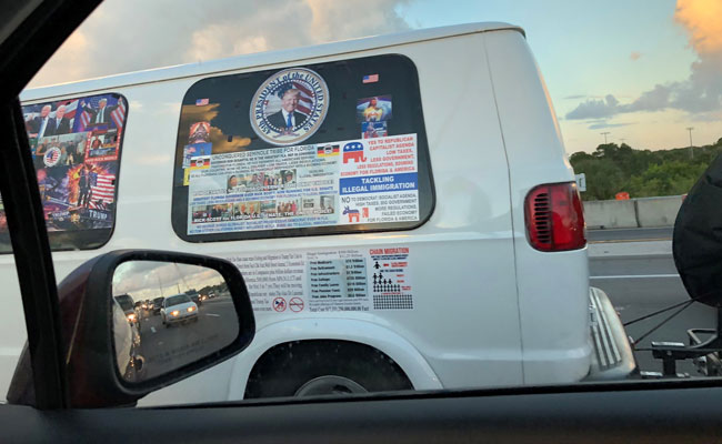 Pro-Trump Decals, Anti-Democrat Stickers On Car Of Mail Bomb Suspect