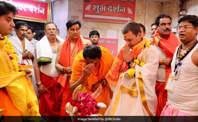 "Fancy Dress Hinduism", Says BJP On Rahul Gandhi's Visit To Ujjain Temple