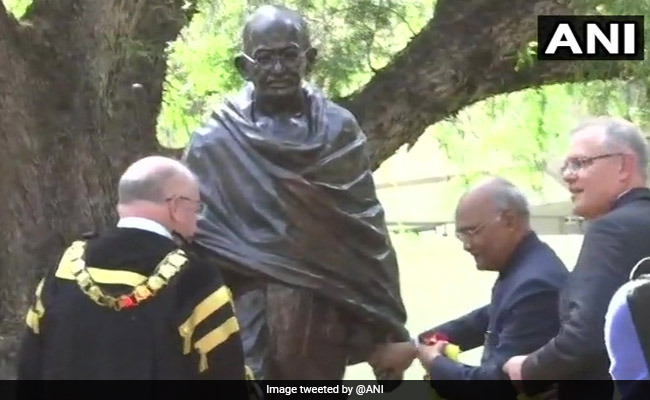 President Kovind Unveils Mahatma Gandhi Statue In Sydney