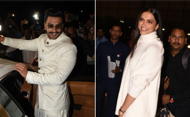 Deepika Padukone And Ranveer Singh, Twinning In White, Leave For Their Wedding. See Pics