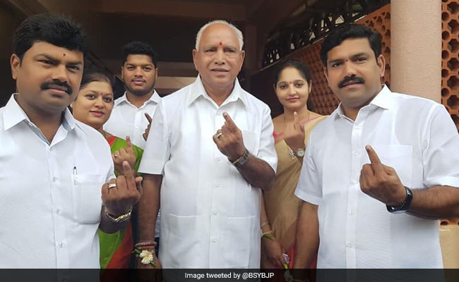 "101% Son Will Win": BS Yeddyurappa As Karnataka Votes In Crucial Bypolls