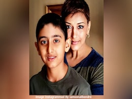 Sonali Bendre's Son Ranveer Helps Actress In Keeping Her Book Club Up And Running In Mumbai Sonali Bendre's Son Ranveer Helps Actress In Keeping Her Book Club Up And Running In Mumbai