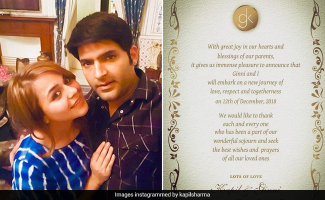 Kapil Sharma Shares First Glimpse Of His Wedding Card