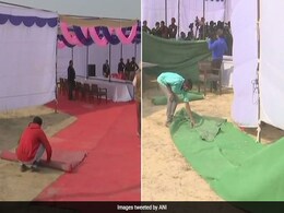 Row Over Red Carpet Laid Out For Amarinder Singh Visiting Blast Site Row Over Red Carpet Laid Out For Amarinder Singh Visiting Blast Site