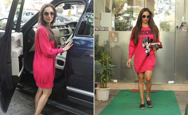Make A Chic Style Statement In A Sweater Dress, Like Malaika Arora