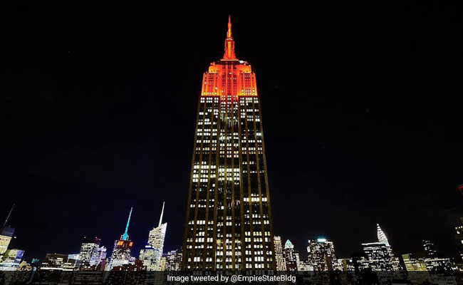 Empire State Building Lights Up In Orange To Celebrate Diwali