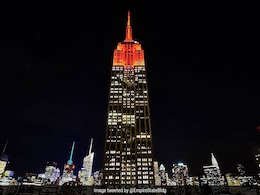 Empire State Building Lights Up In Orange To Celebrate Diwali Empire State Building Lights Up In Orange To Celebrate Diwali