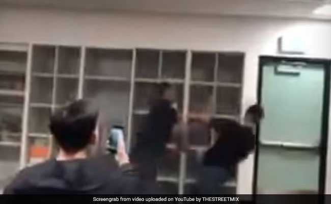US Teacher Caught On Camera In Brawl With Student Who Racially Abused Him