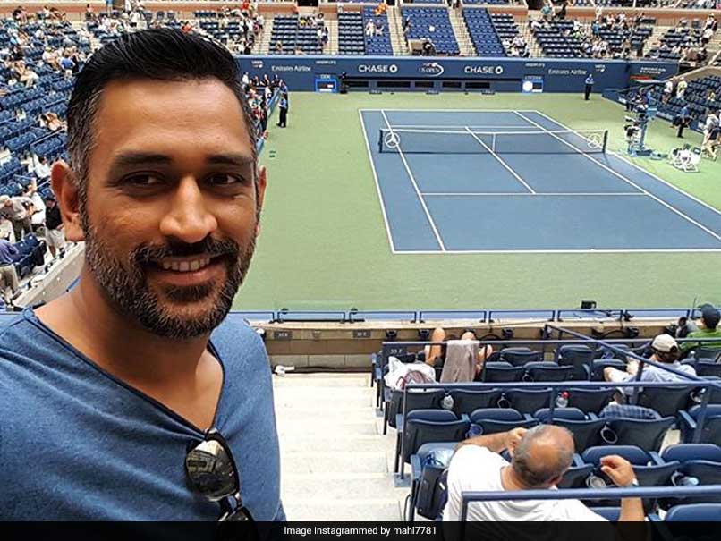 MS Dhoni Swaps The Cricket Bat With The Tennis Racquet; See Pictures