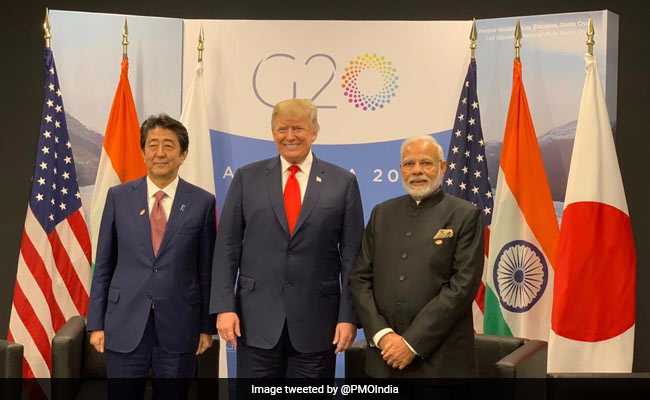 PM Modi Holds First Trilateral Meet With Trump, Shinzo Abe In Argentina