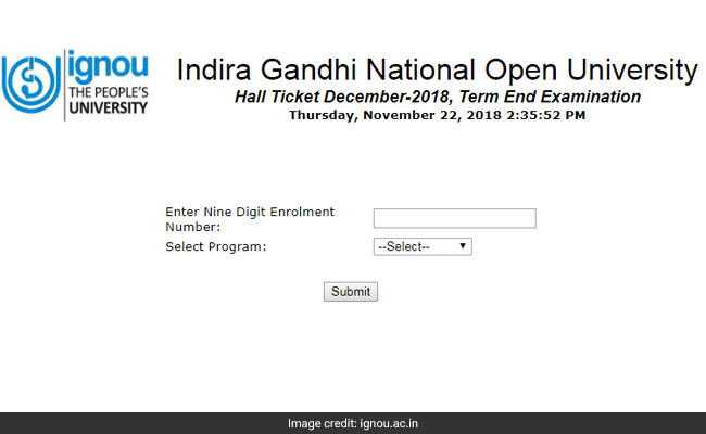 IGNOU Releases Hall Tickets For December Exam