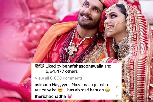 दीपिका-रणवीर की Wedding Pics देख बोल पड़ी ये एक्ट्रेस, 'अब मेरी भी करवा दो शादी...'