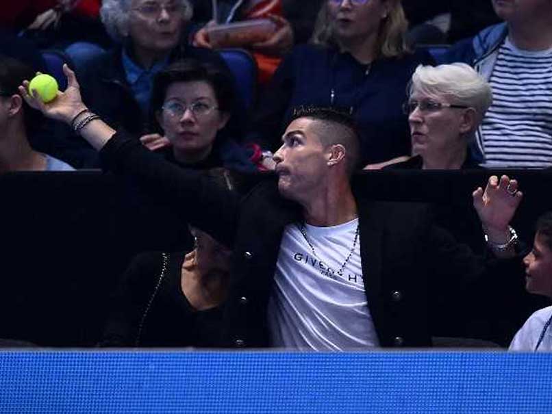 Watch: Cristiano Ronaldo Tries To Catch A Tennis Ball During ATP Finals