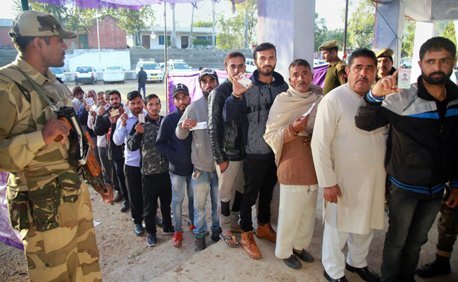Voting For Sixth Phase Of Panchayat Polls Under Way In Jammu And Kashmir