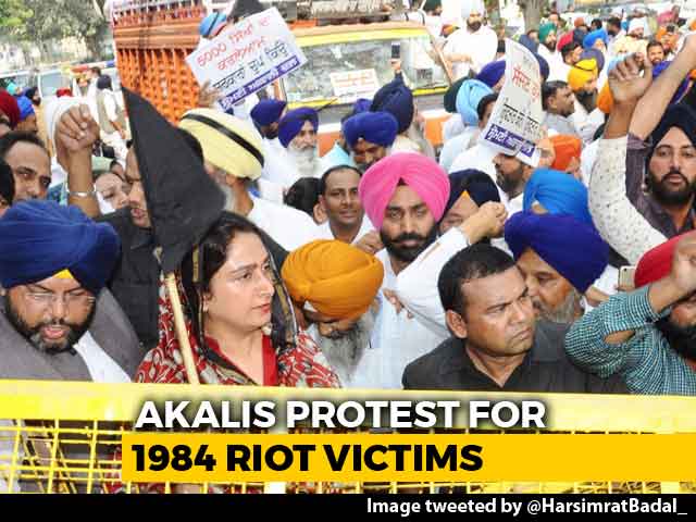 Shiromani Akali Dal Holds Protest March To Seek Justice For 1984 Riots